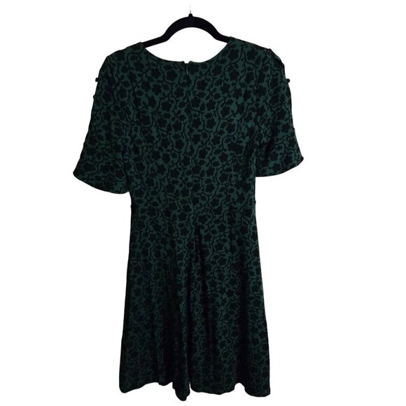 Boden Alexis Green Floral Jersey Fit N Flare Dress Size 8 - Picture 3 of 10